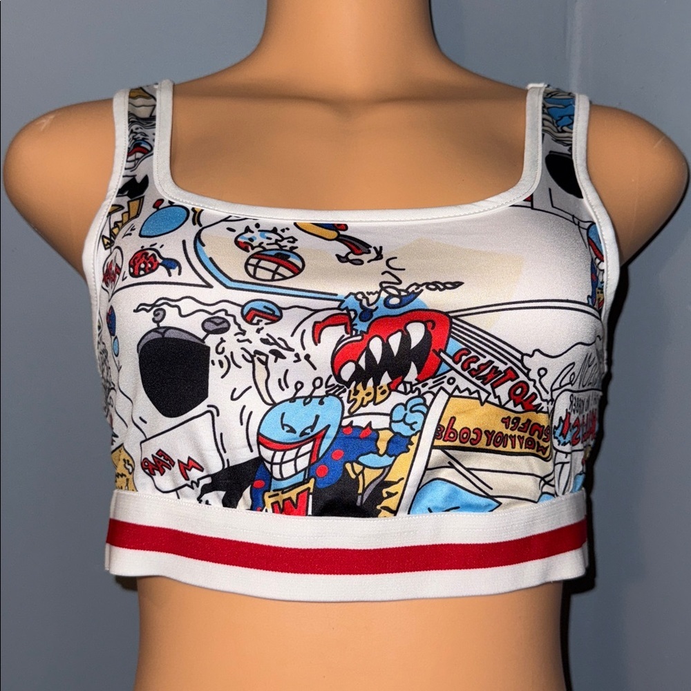SHEIN Graphic Crop Top - Size 4